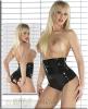 Sexy Latex Taillen-Slip ouvert - Gr. S