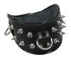 Ledapol - Scharfes Echt Leder Halsband mit Nieten schwarz - Gr. S-L