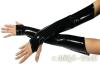 Ledapol - Glnzende Lack Stulpen / Handschuhe mit Zip schwarz - Gr. L