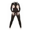 Ledapol - Overall / Catsuit mit Busenreiverschluss schwarz - Gr. L