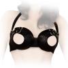 Ledapol - Neckholder Harness Echt Leder BH ouvert schwarz - Gr. S