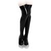 Insistline - Heie Datex Overknee Strmpfe mit Fu und Zip schwarz - Gr. S