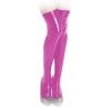 Insistline - Heie Datex Overknee Strmpfe mit Fu und Zip pink - Gr. S