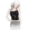 Insistline - Elegante glnzende Datex Corsage mit Zip schwarz - Gr. 36