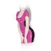 Insistline - Datex Kurzarm Minikleid zweifarbig mit Zip pink-schwarz - Gr. S