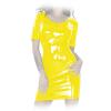 Insistline - Datex Kurzarm Nieten Minikleid mit Zip gelb - Gr. S