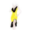 Insistline - Atemberaubendes Datex Tll Kleid mit Zip gelb - Gr. S