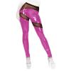 Insistline - Elegante Datex Leggings mit Tll-Einstzen pink - Gr. S