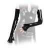 Anita Berg - Lange fingerlose Latex Zip-Handschuhe schwarz - Gr. L