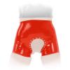 Anita Berg - Latex Shorts / Pants mit Flachnieten ouvert rot - Gr. S