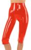 Anita Berg - Hautenge scharfe Latex Leggings / Hose ouvert rot - Gr. S