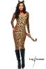 Leg Avenue - 3-tlg. hautenger Wildkatze Kostm Overall / Catsuit - Gr. XS