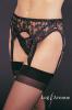 Leg Avenue - Spitzen Strapsgrtel mit String schwarz - Gr. S-L