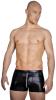 Noir Handmade - Glnzende Herren Wetlook Shorts mit Zip schwarz - Gr. S