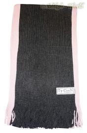 Weicher Unisex Strickschal mit Fransen schwarz-rose - Nr. 10