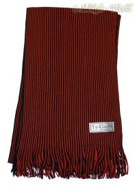 Weicher Unisex Strickschal mit Fransen schwarz-rot - Nr. 9