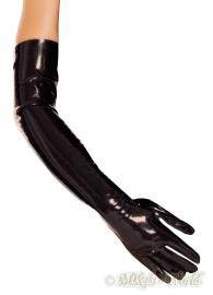 Insistline - Lange Datex Finger-Handschuhe / Stulpen