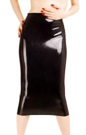 Anita Berg - Sexy langer Latex-Rock ouvert